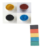 Peinture à pigments colorés, oxyde de fer jaune 313 et oxyde de fer rouge 130 pour ciment, 15 ml