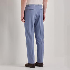 <span class=keywords><strong>Pantalon</strong></span> de costume décontracté pour homme, coupe droite, longueur complète, idéal pour le bureau et l'été - Product Image 4