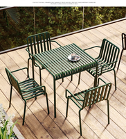XY Meilleure nouvelle conception, vente chaude, tables et chaises en métal pour villa extérieure, cour, hôtel, jardin, patio, restaurant, ensembles de tables à manger