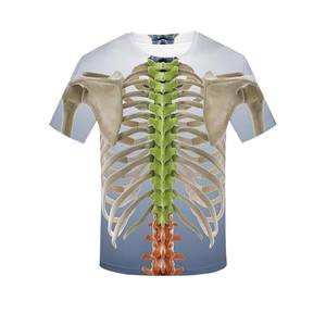 Camiseta de Hombre con Estampado de Esqueleto, Manga Corta, Corte Holgado, Jersey con Estampado Digital, 100% Poliéster, Ropa Casual de Verano - Product Image 2