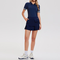 Nouvel ensemble de sport transfrontalier pour femme, robe de yoga et de tennis ultra-extensible et ajustée, polo à revers pour la course en extérieur et le fitness