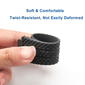 Bracelet de montre en caoutchouc de silicone 24x17mm 26x19mm, bracelet de remplacement sport à extrémités courbes - Product Image 3