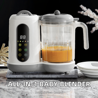 Blender & Prosesor Makanan Bayi Bebas BPA dengan Daya 450W Tegangan 220-240V untuk Mengukus Buah/Daging/Ikan/Sayuran, MOQ Rendah
