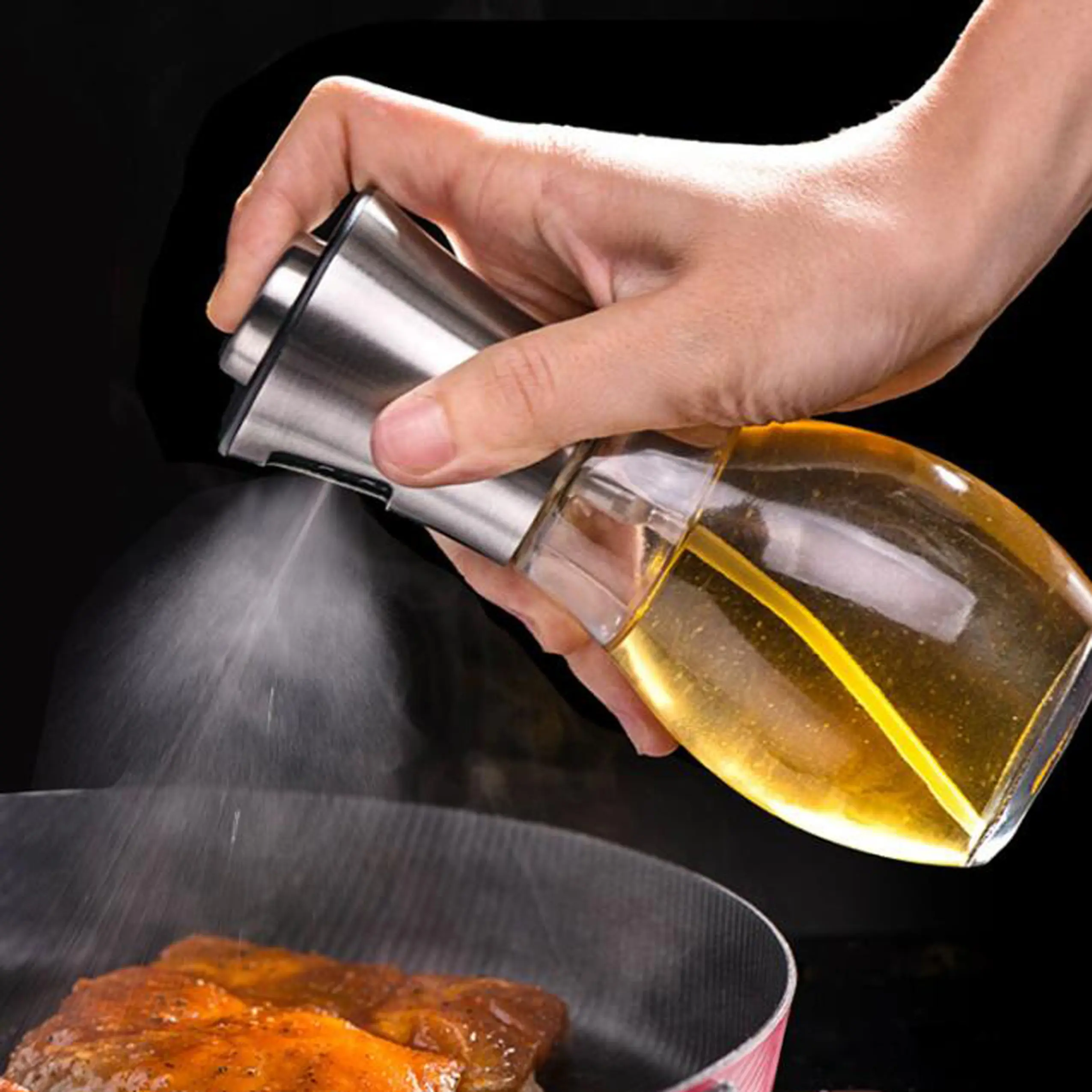 Kochküche Glas Essig Olivenöl Sprühflasche Öl Sprühflasche für Salat BBQ Küche Backen Röstung
