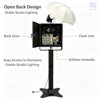 Photomaton Métallique pour Événements, Écran Tactile 15,6'', Ventilateur de Refroidissement RGB, Impression en Libre-Service, Capacité 15 Personnes, Charge Maximale 200kg, iPad USB