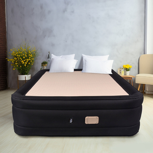 Hiện đại đầy đủ Nữ Hoàng Kích thước thả khâu vải Inflatable nệm không khí bền <span class=keywords><strong>PVC</strong></span> giường không khí được xây dựng trong bơm có thể gập lại ngoài trời nhà - Product Image 4