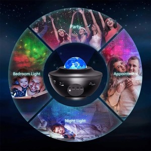 Proyector de Luz Romántico con Diseño de Cielo Estrellado, Control Remoto, RGB, Ondas LED, Nebulosa, Nubes, Altavoz Bluetooth con Música, Lámpara Galaxia - Product Image 5
