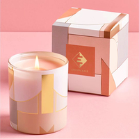 Boîte cadeau à bougie personnalisée en 10 pièces, avec emballage, boîte à bougie noire, boîtes cadeau en carton