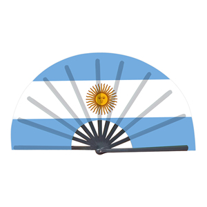 Abanicos Plegables de Bambú con la Bandera de Argentina al por Mayor, Abanico de Mano para Carnaval, Boda, Festival, Fiesta, Agencia de Viajes - Product Image 1