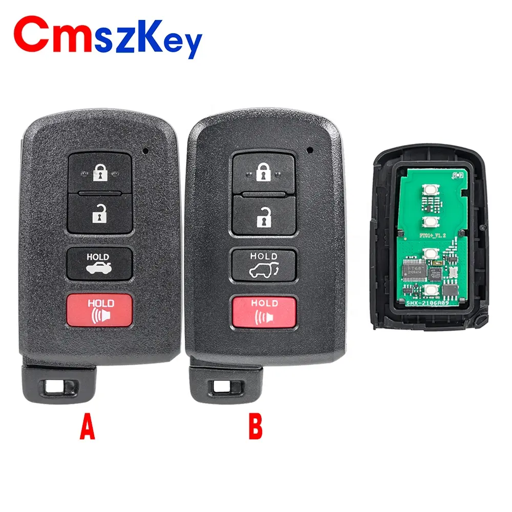 Per Toyota 2012-2017 Camry 2013-2018 Avalon RAV4 2014-2019 Corolla 4 BTN Smart Remote Key Fob 314.3Mhz HYQ14FBA 0020