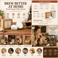 Tablettes nettoyantes pour café emballées dans un film hydrosoluble, sans désordre, dose unique, détartrage pour machines à expresso super automatiques