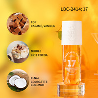 Vente en gros de brumes corporelles parfumées pour femmes, multi-parfums, 250 ml, parfum longue durée, vanille, noix de coco, parfum léger quotidien, cosmétique