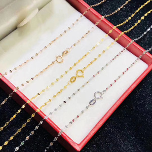 <span class=keywords><strong>Collier</strong></span> Chaîne en <span class=keywords><strong>Or</strong></span> Massif Véritable Pur 18 Carats AU750, Mode Luxe, Accessoires Bijoux Fins, pour Femmes - Product Image 6