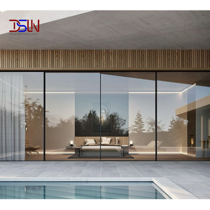 Portes coulissantes minimalistes en alliage d'aluminium ultra-minces à double vitrage dissimulées et personnalisées pour une utilisation intérieure et extérieure dans les salles de bain - Product Image 3
