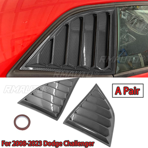For 2008-2023 Dodge Challenger Rear side <b>Window</b> Shutter Louvers Scoop <b>Cover</b> Vent Car Accessories Auto Parts Matte Black - Product Image 1