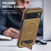 Étui de luxe magnétique en cuir PU pour Google Pixel 10 Pro XL 9 Pro 10A 9A 8 – Coque arrière ultra-fine avec béquille de protection