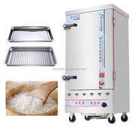 Cuisinière électrique et à gaz commerciale de qualité supérieure à 12 plateaux, machine à vapeur industrielle pour raviolis, fruits de mer et riz