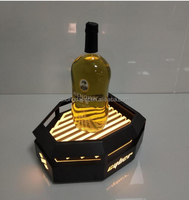 Présentoir de bouteilles de champagne à LED en forme de petit vaisseau spatial Présentateur de bouteilles de service VIP pour bars, discothèques et soirées