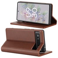 Étui en cuir pour Google Pixel 10, 9, 8A, 7A – Vente directe usine – Coque de téléphone en cuir de veau avec support magnétique puissant