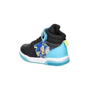 Sneakers Sonic per bambini, nere e blu, alte, con stampa del personaggio, per ragazzi, modello chunky. - Product Image 3