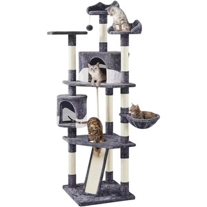 Nueva torre de Interior para gatos con rascadores cubiertos de sisal, hamaca de árboles para gatos y gatitos de condominio, árboles para gatos de varios niveles - Product Image 1