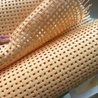 Grille en papier tissé grande maille 5 mm, jaune, style rotin, pour tissu de mobilier, matériau de surface stratifié