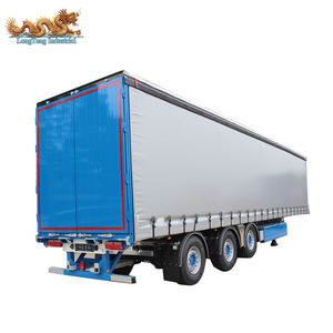 Chine <span class=keywords><strong>Remorque</strong></span> de camion Dry Van 40ft simple ou double rideau en PVC <span class=keywords><strong>semi</strong></span>-<span class=keywords><strong>remorque</strong></span> latérale avec bâche à vendre - Product Image 4