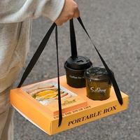 Boîte d'emballage alimentaire personnalisée en carton blanc recyclable Sunshine avec poignée, finition brillante et fenêtre transparente