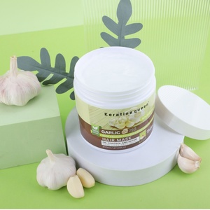 Produits capillaires de salon : Kit revitalisant hydratant et lissant à l'ail pour cheveux noirs, anti-pelliculaire - Product Image 2
