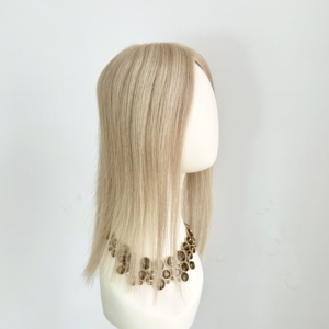 Perruques pour femmes 5.5*6.5 Mono, cheveux naturels, pour cheveux clairsemés, toupet féminin, couleur naturelle, densité 130% # FA 14 pouces - Product Image 4