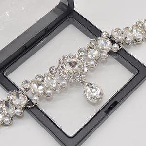 シンプルな真珠のネックレス女性用光贅沢ラインストーンチョーカーネックレスディナーパーティーアクセサリージュエリー - Product Image 4