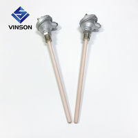 Sensor de Temperatura Industrial Tipo K de Alta Temperatura (1200 Grados) con Funda de Cerámica