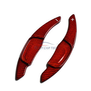 Intérieur de voiture pour Volks-wagen <span class=keywords><strong>Golf</strong></span> <span class=keywords><strong>7</strong></span> S-cirocco Sagitar GLI Lamando GTS Polo <span class=keywords><strong>GTI</strong></span> Autocollant de palette de changement de volant en fibre de carbone - Product Image 4