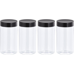 High Quality Biodegradable Plastic <b>Large</b> Capacity 50ml 60ml 80ml 100ml 200ml 250ml 500ml PET Plastic <b>Jar</b> with Aluminum Lid - Product Image 1