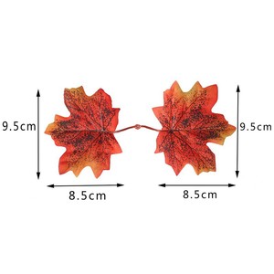 Bouquet de feuilles d'érable artificielles en soie de 10 cm et moins, style décoration d'Halloween 1 - Product Image 4