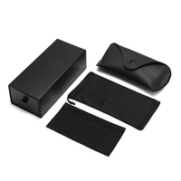 Ensemble d'emballage de lunettes de soleil de luxe personnalisées Boîtes d'emballage rectangulaires pour lunettes de soleil Étuis à monture de lunettes en PU