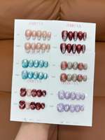Faux ongles en acrylique en gros, forme amande, couvrance totale, courts, à presser, motifs peints à la main, imprimé léopard de luxe, ongles CE