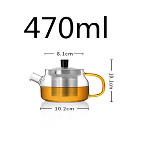 High Borosilicate Stainless Steel <strong>Infuser</strong> Tea Pot Glass <strong>Teapot</strong> - Product Image 3