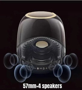 2024 Hot Selling Music Player Portable Subwoofer Transparent Glass Colorful RGB Surround Sound Wireless <b>Speaker</b> for Home - Product Image 5