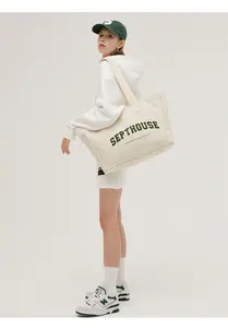 Benutzer definiertes Logo gedruckt umwelt freundliche recycelte wieder verwendbare einfache Masse große Baumwolle Leinwand Lebensmittel Einkaufstasche