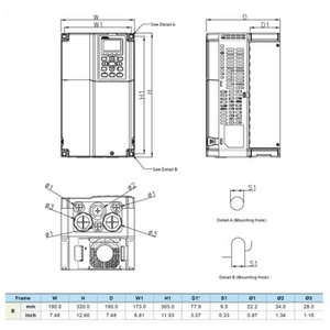 Nouveau variateur de fréquence original VFD-C2000+/C2000 Series VFD1100C43A-00 110KW 150HP 460V FOC & TRQ D en stock - Product Image 2