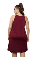 Usine D'été Surdimensionné Plus La Taille Sexy Évider Sans Manches Casual une Ligne Robe pour Les Grosses Femmes