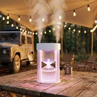 Humidificateur d'air portable électrique double ultra air rechargeable pour chambre à coucher, atomiseur sonique LED H20, USB, mini