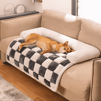 Nouvelle arrivée Portable grand chien lit canapé Durable doux polyvalent lavable confortable avec couverture lit pour animaux de compagnie