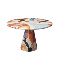 Table basse de style nordique personnalisée, table d'appoint moderne peinte à la main à l'huile pour la maison, le café, la villa, le restaurant, le salon/salle à manger