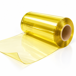 Rollo de Película de PVC Transparente Amarillo, Lámina Flexible Impermeable para Cubiertas de Mesa, Embalaje y Manualidades - Product Image 1