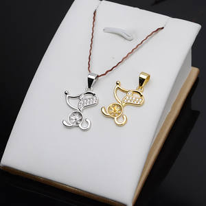Pendentif en argent S925 avec motif de chien du zodiaque pour femmes, bijoux personnalisés en perles DIY avec plateau vide en or de 7 à 8 pouces, 570 - Product Image 1