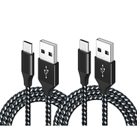 Kabel USB-C Pendek Pengisian Cepat Inti Tembaga Murni Jalinan Nilon Transfer Data Kabel Pengisi Daya Cepat Tipe-C