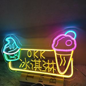 Venta al por mayor helados LED luz de neón marca acrílico tallado publicidad signo 5V - Product Image 5