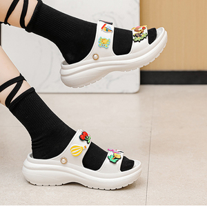 Wholesale Custom Women Summer Outdoor Fashion Soft Cozy Platform Thick Sole Chunky Heeled Sandals - Product Image 3